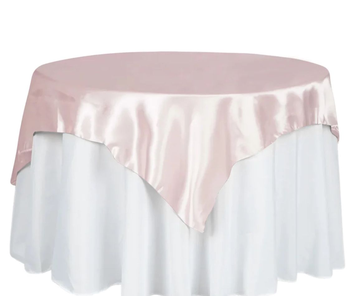 Baby Pink Table Covers. 2x2 Yards. $2 Each. 32 Piece 