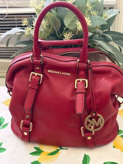 Michael Kors Bedford Belted Satchel or Bedford Duffle With Gold Tone Hardware