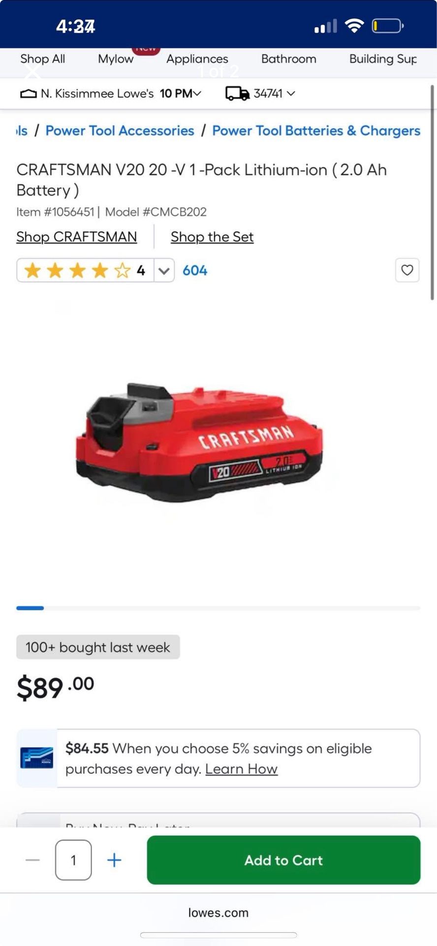 Craftsman Battery