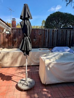 Patio umbrella like new .