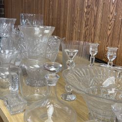 Collection Of Glass And Crystal 
