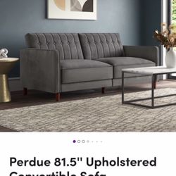 Grey Pho Velvet Sofa/bed
