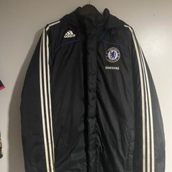2008-09 Chelsea adidas Padded Bench Coat (M)