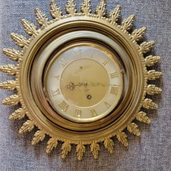 Vintage 8 Day Syroco Wall Clock From Germany 