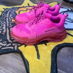 Pink Balenciaga Triple S Sneakers
