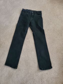 Black Straight Leg Denim Jeans