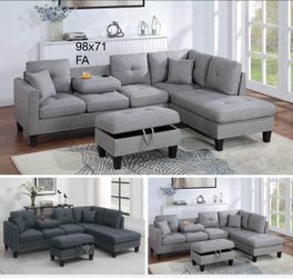 $390 sectional with ottoman couch