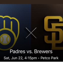 Padres Vs. Brewers Saturday Game. 2tix Great Seats!!!!