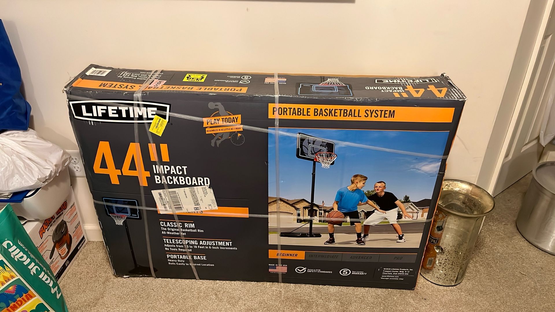 Lifetime 44” Classic Rim. Impact Backboard