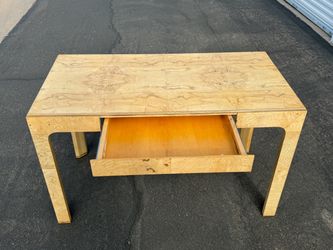 Vintage Henredon Scene Two Burled Olive Desk