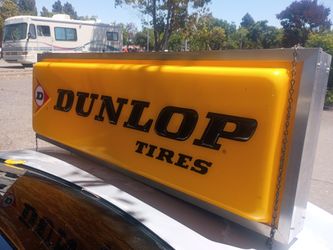Good Year And Dunlop Double sided Light Up Signs 
