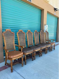MCM Italian Provencial Cane Back Dining Chairs Set of 6 •FREE DELIVERY•