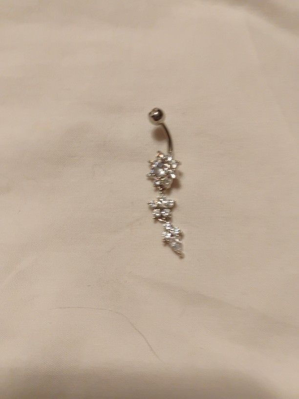 Titanium Cubic Circonia Flower