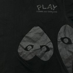 Comme Des Garcons Play T Shirt Mens Black Play Heart Tee