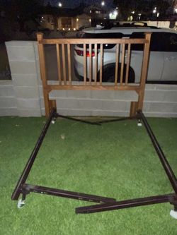 Full /queen  Bed Frame with Wood Headboard with mattress frame