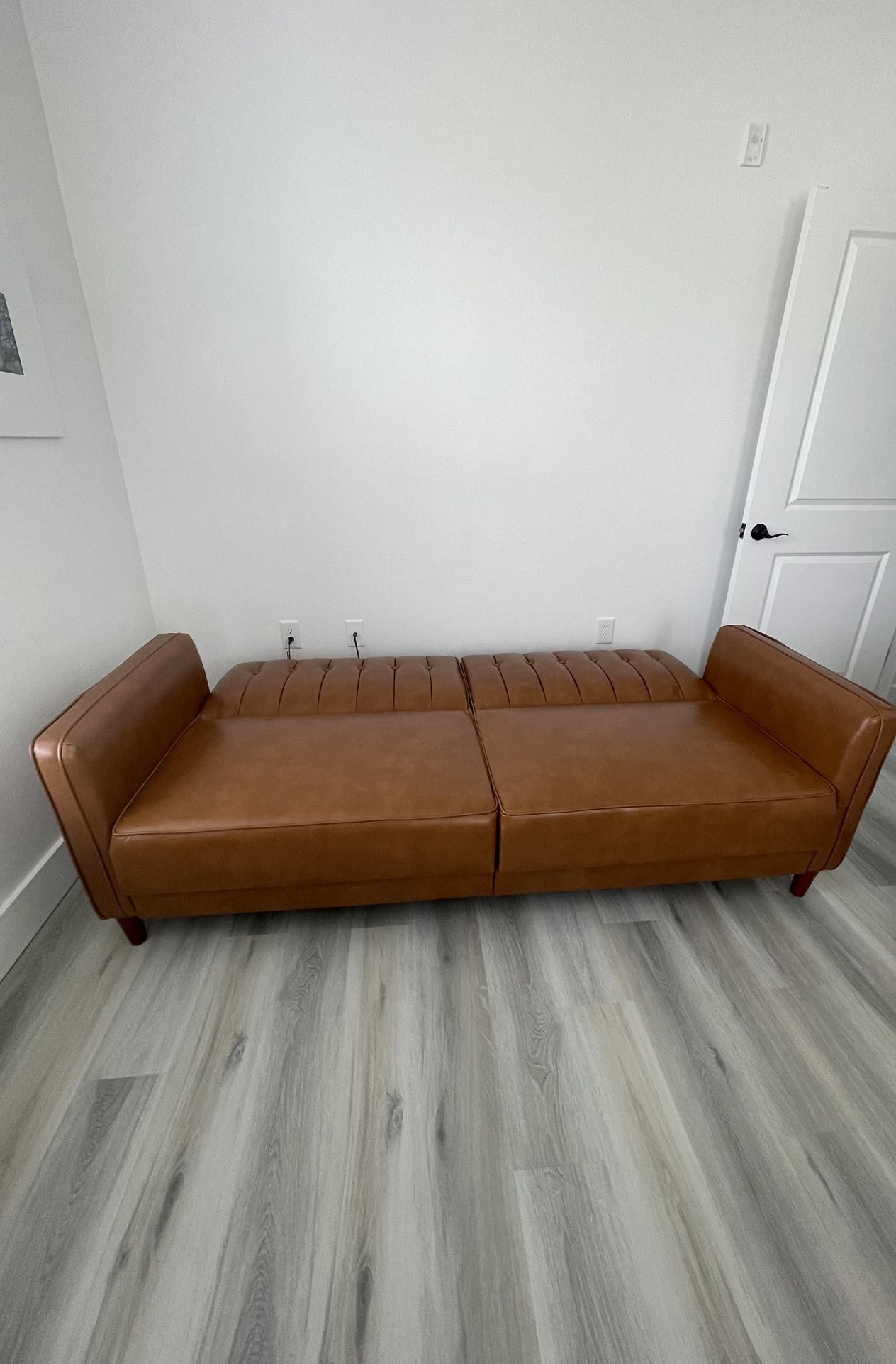 Brand New Faux Leather Convertible Sofa