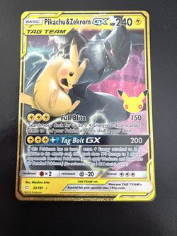 Pikachu & Zekron GX 33/181 Pokémon card