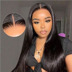 🔥Snag these must-haves on SHEIN before they're gone! 💰Price[$20.42] -72% 🛒5*5 Glueless HD Lace And 13*4 HD Lace Front Wig  Human Hair Black Wig - 2