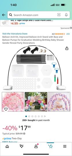 Voircoloria Balloon Arch Kit, Improved Balloon Arch Stand With Base And Balloon Pumps For Graduation Wedding Birthday Baby Shower Gender Reveal Party