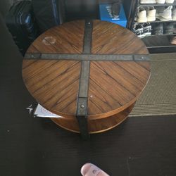 Round Wooden Coffee Table