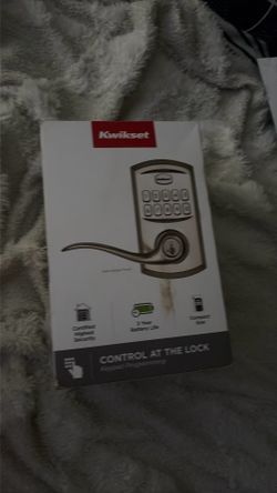 Smart door knob with keypad.
