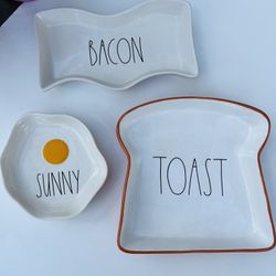 rae dunn bacon toast and sunny