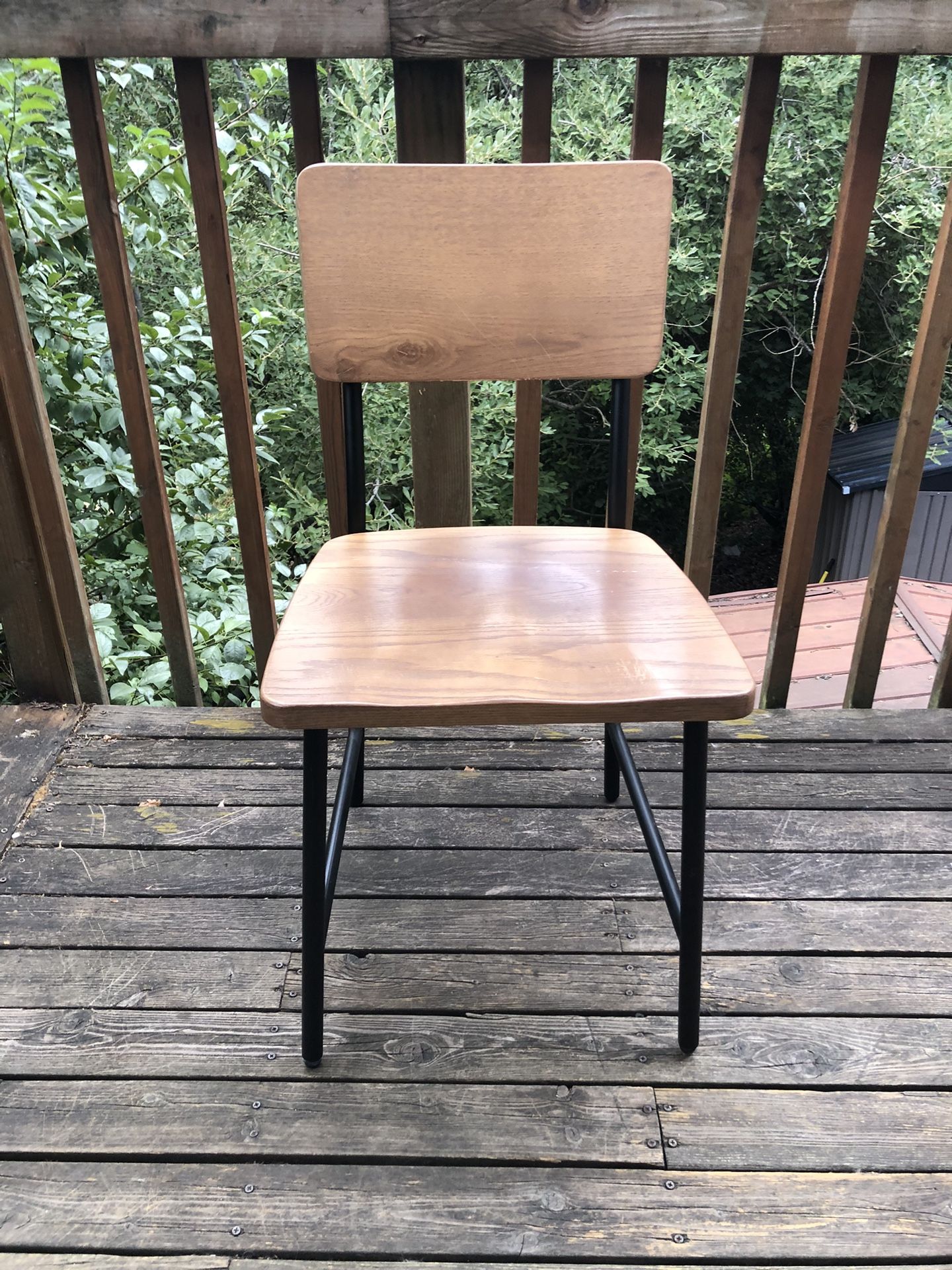 Metal And Wood Chair/ Read Description And Look At The Pictures