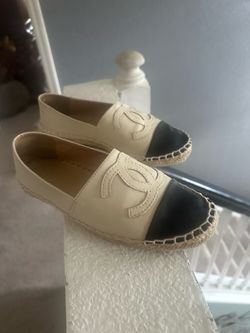 Black and cream espadrilles women’s 8