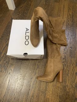 Knee High Beige Aldo Heel Boots