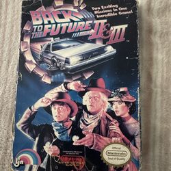 Nintendo NES Back to the Future II & III Complete in Box CIB w/ Protector