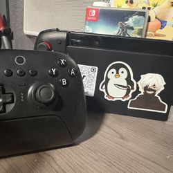 Nintendo Switch w/8 Games, Wireless Controller & More
