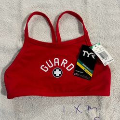 TYR Swimsuit Girls Top, GUARD REV D-BACK WOB, Size XS,  M