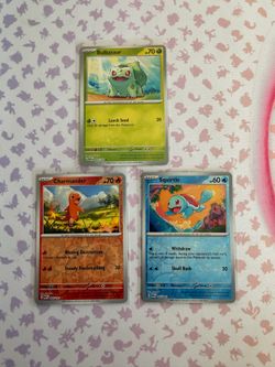 Bulbasaur, Charmander, Squirtle - Costco 151 (MEW) Promos - 3 Rev Holo Cosmos