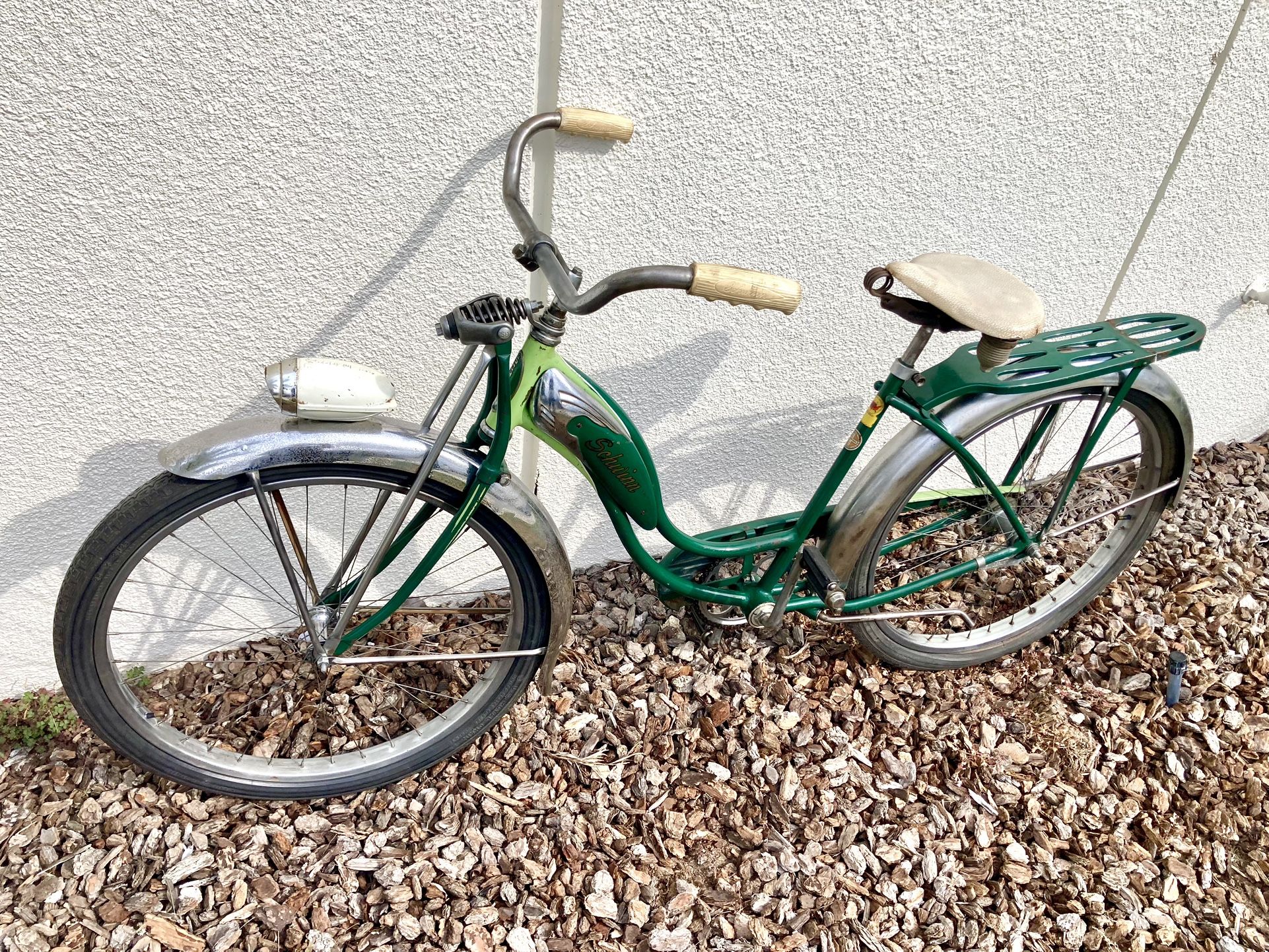 Original Paint Classic 2-tone Green 1952 Ladies Schwinn Panther