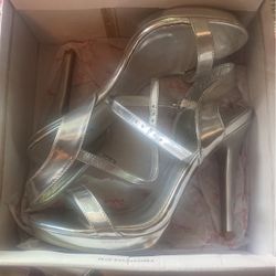 Silver High Heels