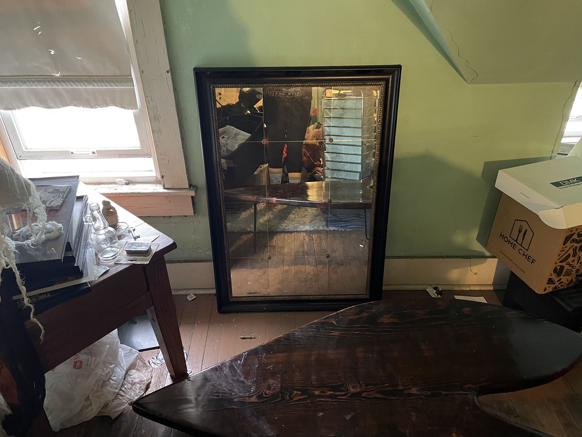 Antique Style Smokey Glass Mirror 24x36