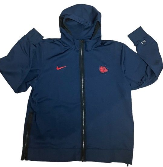 Nike Gonzaga Bulldogs Team Issue Elite Full Zip Hoodie Tech Showtime