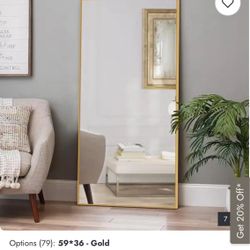 Large 59x36 Wall Floor Mirror 