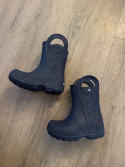 Crocs Kids Rain Boots Navy Blue 9C