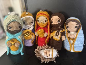 Crochet Nacimiento Reyes Magos Con MarÃa y José Baby Jesus