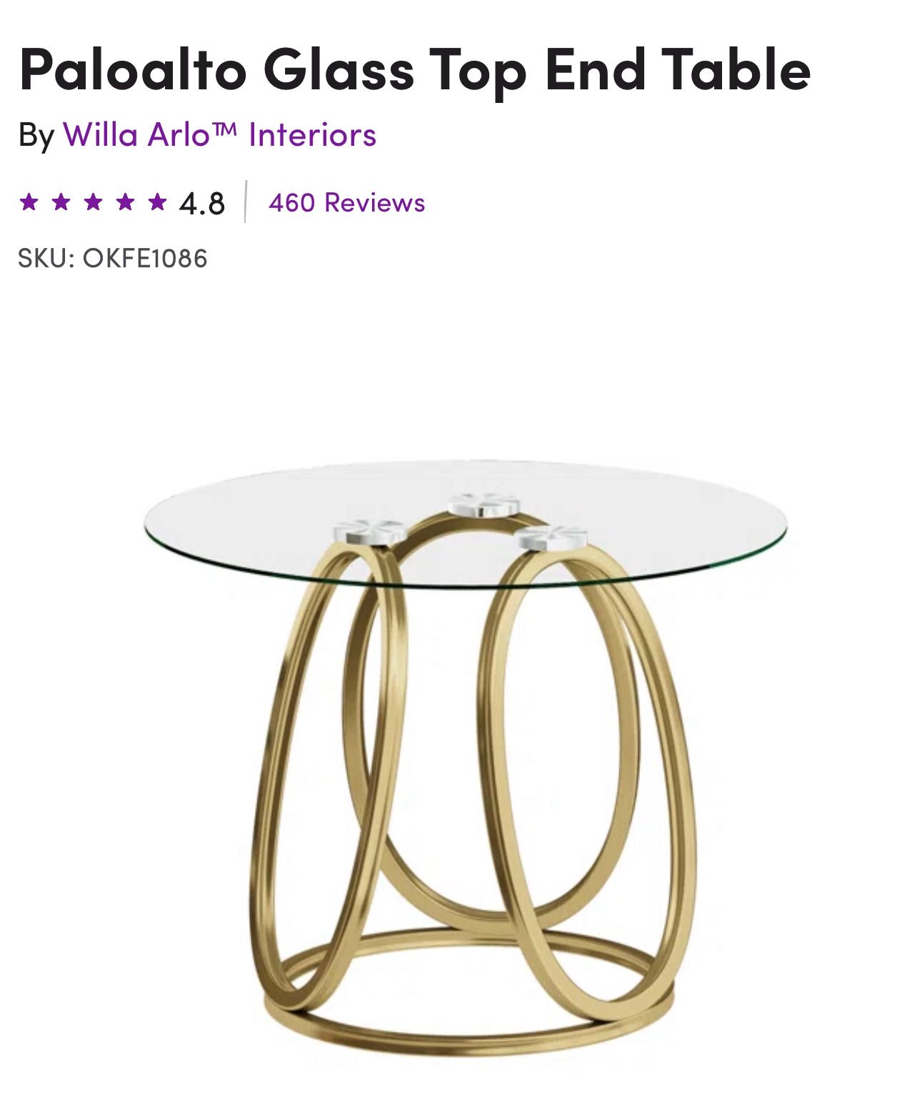 Top End Table For Sale