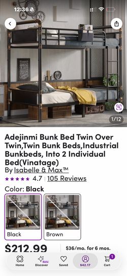 Bunk beds with NEW MEMORY foam mattresses