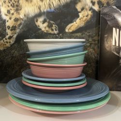 Pastel Fiestaware Bowl Plate Set 