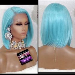 Human Hair Blended Lace Front Wig 