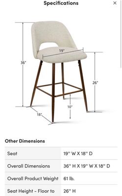 Set of 4 Upholstered Dining Chairs – Like New