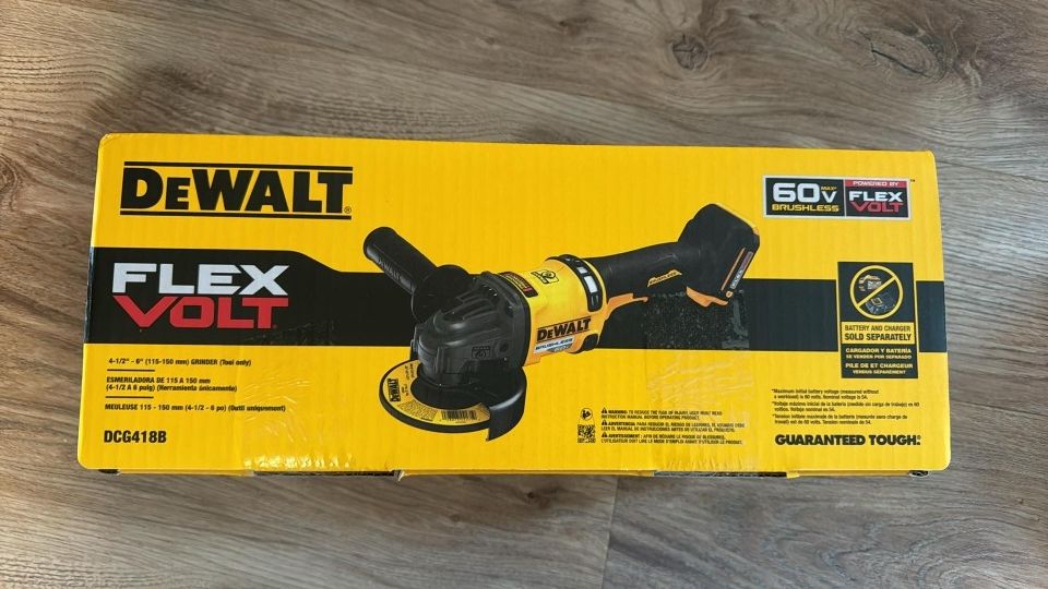 DeWALT DCG418B 4-1/2" - 6" FLEXVOLT 60V Angle Grinder with Kickback Brake (Tool only)