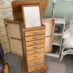 Antique jewelry cabinet