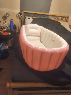 Pink baby bath