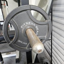 Olympic  bar and weights