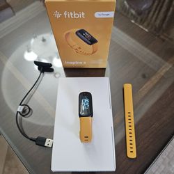 Fitbit Inspire 3 Activity Tracker Black Orange Excellent Condition